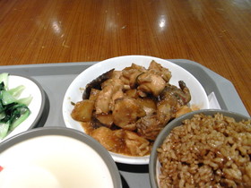 とまとじゅーす的中国旅行記、鶏肉の皮と柔らかい肉を炒めて甘めの醤油ベースの味付けした感じ。美味い！