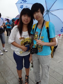 中国旅行記＠西安の世界園芸博覧会に一緒に行った南昌の大学生2人