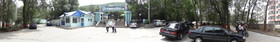 中国旅行記＠西寧観光編、西寧植物園の入口付近をSONYのデジカメ、HX9Vでパノラマ撮影