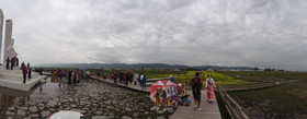 中国旅行記＠青海省編、青海湖の湖畔、文成公主の記念碑付近をSONYのデジカメ、HX9Vでパノラマ撮影