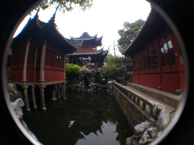 中国旅行記、上海観光＠豫園、点春堂と和煦堂（Hexu Hall）付近の風景
