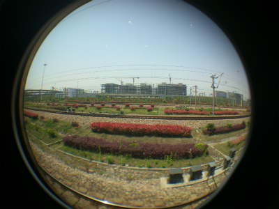 中国旅行記、杭州観光編＠高速鉄道の車両、動車組から見た上海～杭州間の車窓風景