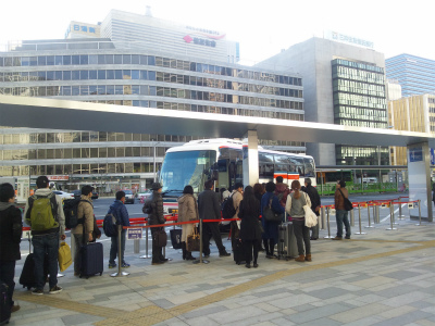 中国旅行記＠上海滞在記。東京駅、茨城空港行の高速バス乗り場