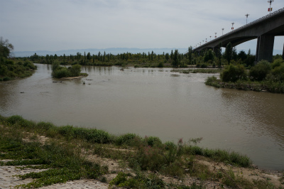イリ・カザフ族自治州（伊犁哈萨克自治州）観光旅行記＠イリ河（伊犁河）と新橋