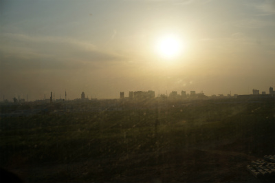 中国旅行記＠伊寧から蘭州へ列車の旅、乗り鉄。第二日目の車窓風景。嘉峪関を通過