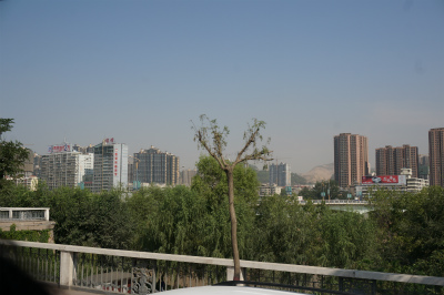 中国旅行記＠バスから眺めた蘭州市内の車窓風景